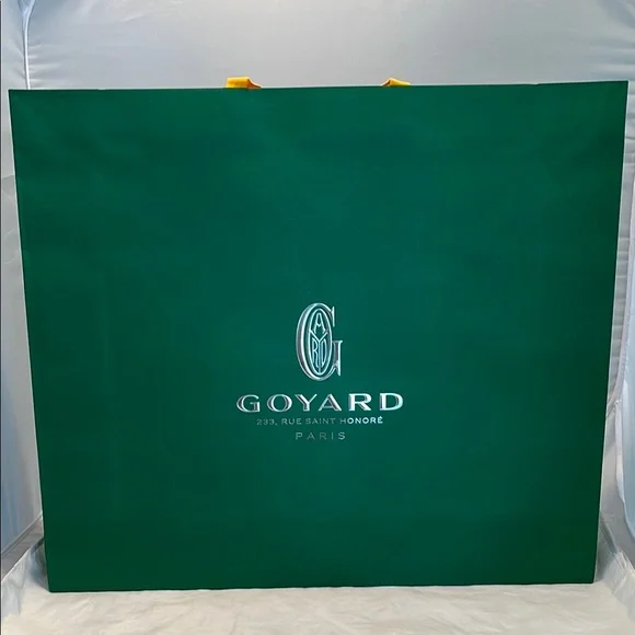 JUMBO Goyard Forest Green Tote with Mustard Straps - Picture 5 of 11